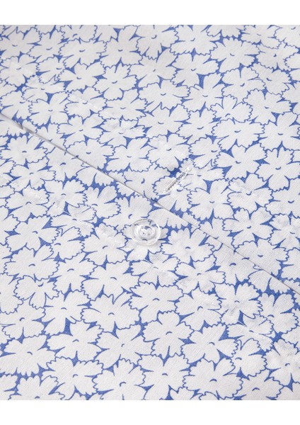Diamond Bloom Kolay Ütülenir Çift Kişilik Nevresim Takımı 200X220 cm Mavi - Pembe