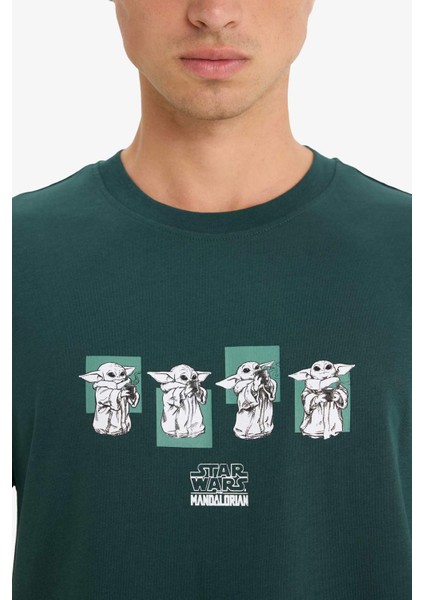 %100 Pamuk Star Wars-Mandalorian Regular Fit Bisiklet Yaka Kısa Kollu Tişört E9312AX25AU indirimleri