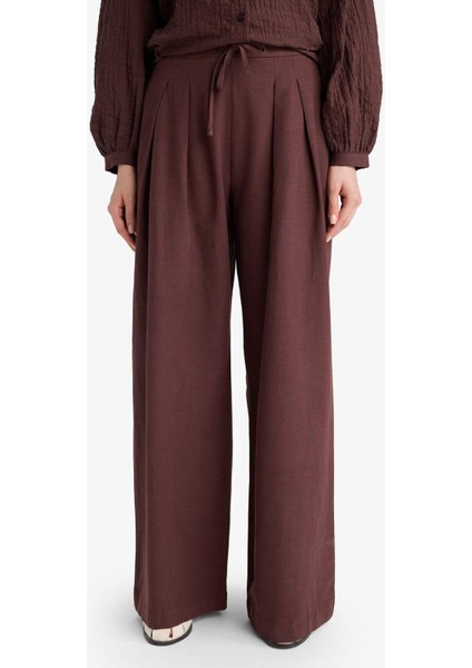 Wide Leg Keten Karışımlı Pantolon F7633AX25AU fırsatları