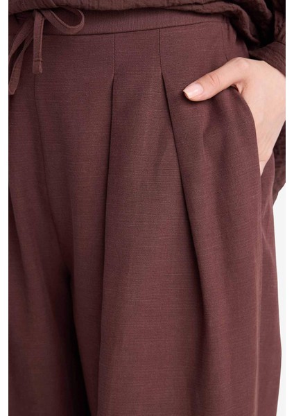 Wide Leg Keten Karışımlı Pantolon F7633AX25AU indirimleri