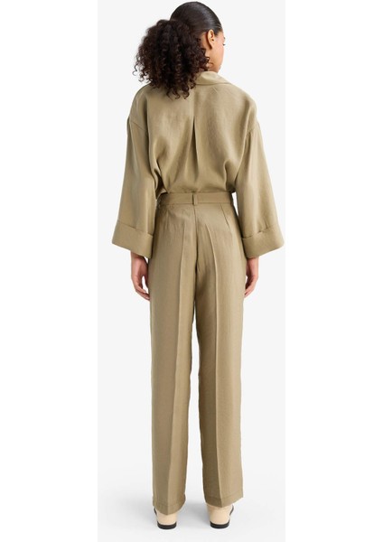 Wide Leg Yüksek Bel Geniş Paça Modal Pantolon F7637AX25AU