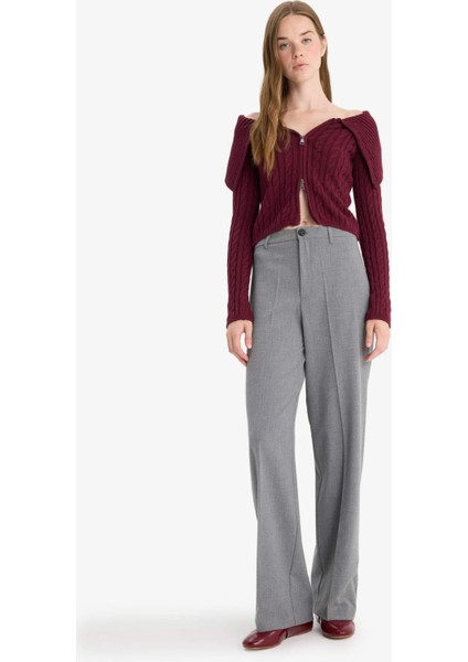 Straight Fit Fleto Cepli Normal Bel Standart Boy Pantolon F6214AX25AU fiyatları