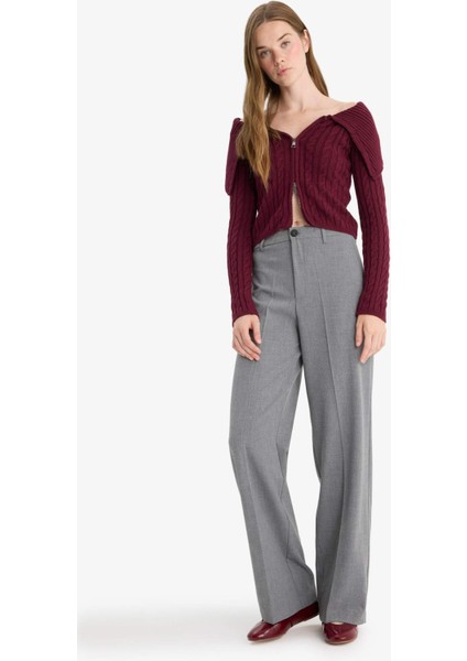 Straight Fit Fleto Cepli Normal Bel Standart Boy Pantolon F6214AX25AU modelleri