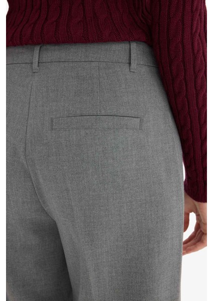 Straight Fit Fleto Cepli Normal Bel Standart Boy Pantolon F6214AX25AU