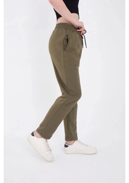 Unisex Üç Iplik Basic Eşofman Pantolon - Haki fırsatları