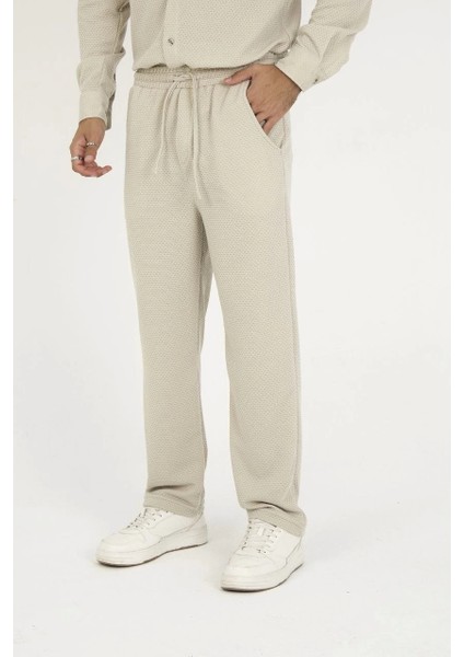 Jakar Kutu Desenli Baggy Eşofman Pantolon - Gri modelleri