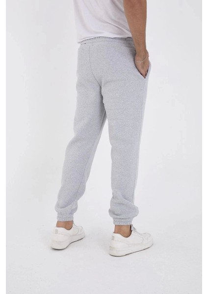 Unisex Kışlık Üç Iplik Lastikli Eşofman Pantolon - Gri modelleri