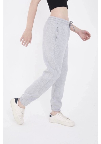 Üç Iplik Basic Lastikli Eşofman Pantolon - Gri fırsatları