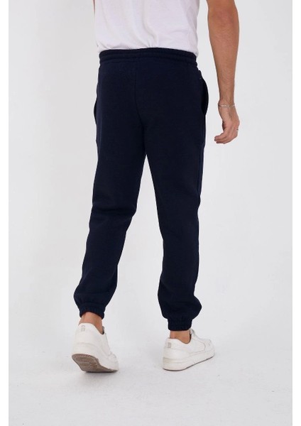 Unisex Kışlık Üç Iplik Lastikli Eşofman Pantolon - Lacivert modelleri