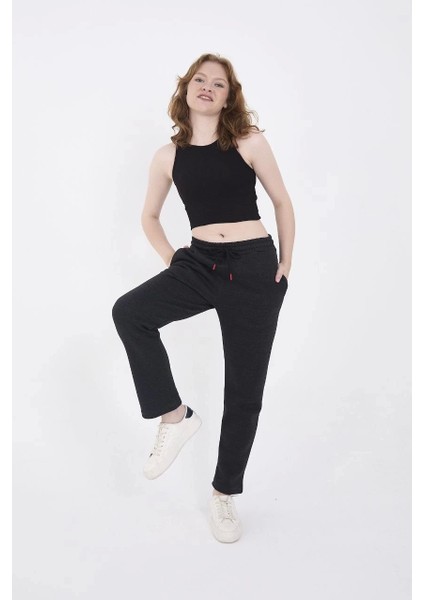 Unisex Üç Iplik Basic Eşofman Pantolon - Antrasit modelleri