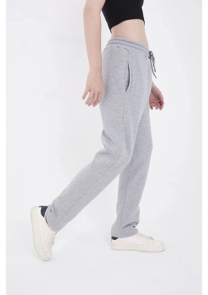 Kadın Lastikli Baskılı Eşofman Pantolon - Gri fiyatları