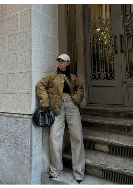 Cıt Cıt Detaylı Çepli Ceket Mont- Kahve fiyatları