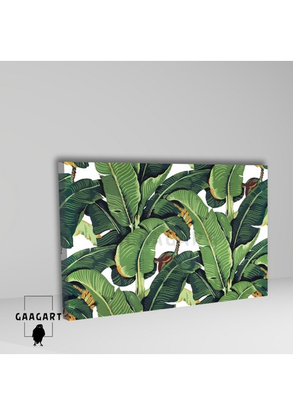 Tekli Yatay Kanvas Duvar Tablosu Yeşil Starliçe Yapraklar fiyatları