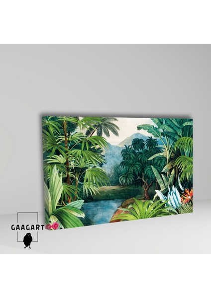 Tekli Yatay Kanvas Duvar Tablosu Palimiyeler ve Manzara fiyatları