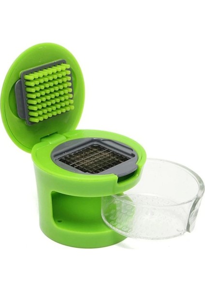 2 Farklı Bıçaklı Hazneli Kapaklı Pratik Sarımsak Soğan Rendesi fırsatları