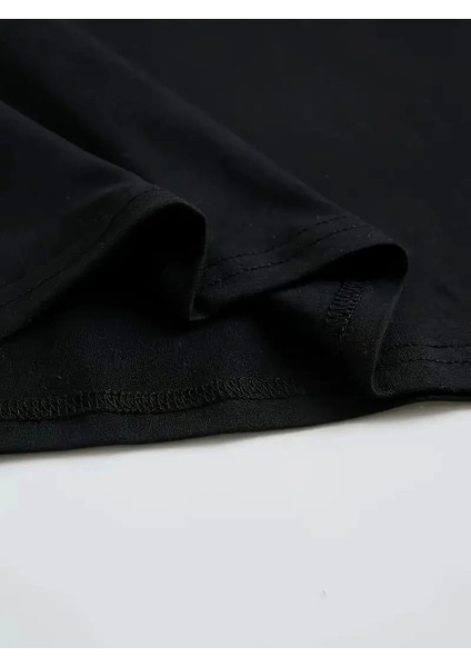 Büyük Boy Ayıcık Baskılı Bisiklet Yaka T-Shirt, Ilkbahar & Yaz Için Rahat Kısa Kollu T-Shirt, Kadın Giyim - Siyah fırsatları