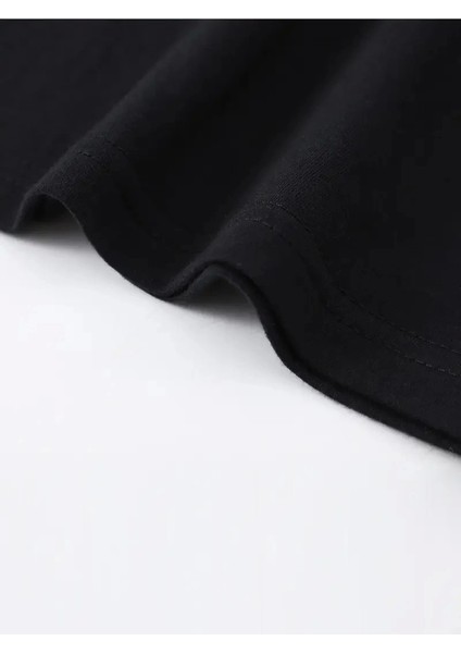 20/1 Penye Compack Spaceballs Erkek Baskılı Oversize Bisiklet Yaka Kısa Kol Yazlık T-Shirt - Siyah modelleri