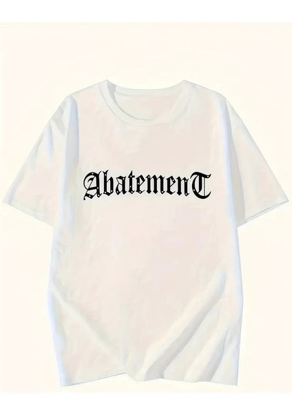 Örümcek Ağı Desenli Baskılı Oversize Bisiklet Yaka T-Shirt - Beyaz fiyatları