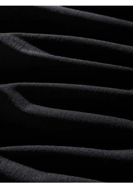 Erkek Dağ Grafikli Tişört, Yaz Için Büyük Beden Rahat T-Shirt - Siyah modelleri