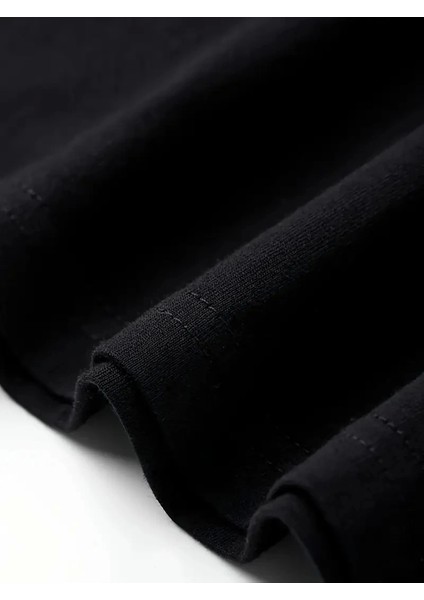 Geniş Kesim Pamuklu Tişört - "gandhı The Project" Baskılı, Siyah, Rahat Kesim, Kısa Kollu, Günlük Kıyafet, Her Gün Giyilebilecek Tişört- Siyah modelleri