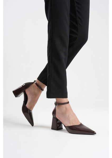 Doren Acı Kahve Rugan Kadın Topuklu Ayakkabı indirimleri