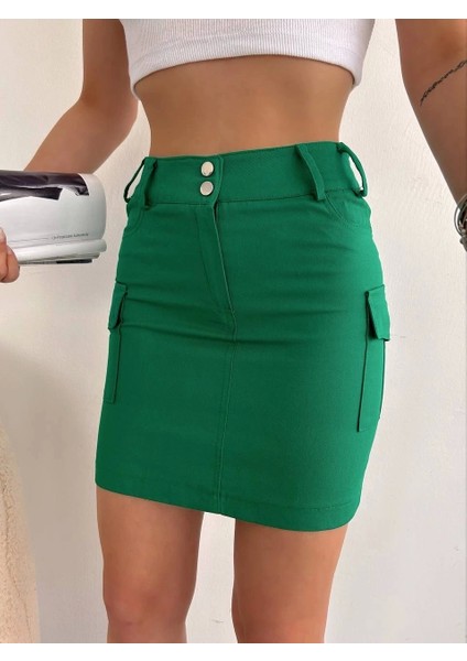 Körüklü Cep Etek Yeşil S24904