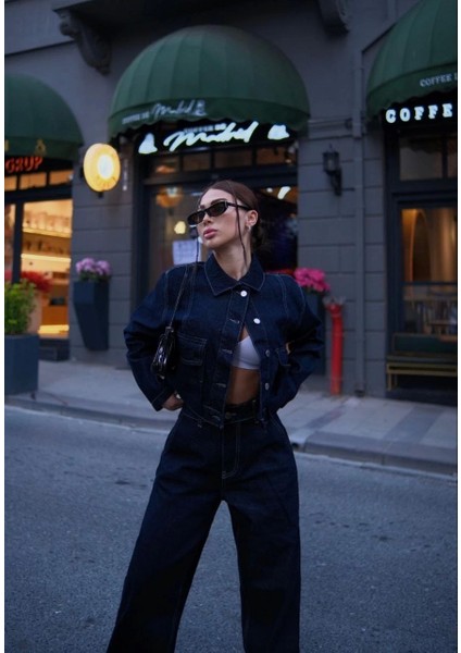 Kadın Denim Jeans Kot Takım - Siyah modelleri