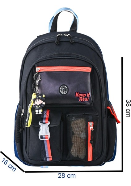 3 Bölmeli Black Okul Sırt Çantası + Beslenme Çantası + Kalemlik fiyatları