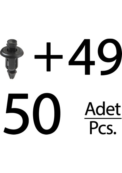 Suzuki, Yamaha, Kawasaki Için Tampon Klipsi- 50'li