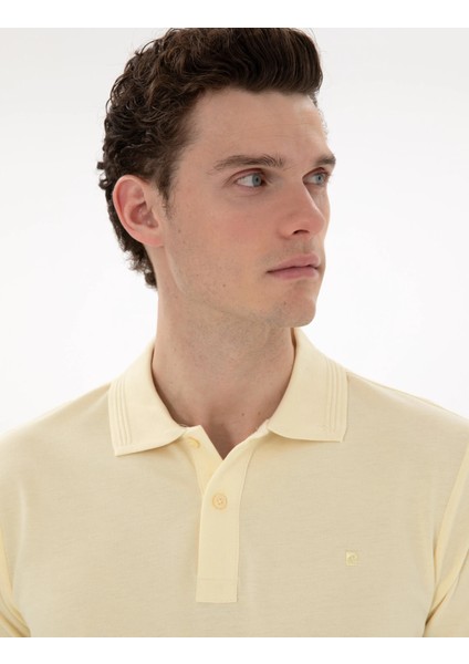 Sarı Erkek Slim Fit Kıvrılmaz Yaka Polo T-Shirt DMK.2131539.SUNNY. fiyatları