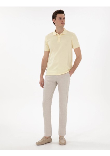 Sarı Erkek Slim Fit Kıvrılmaz Yaka Polo T-Shirt DMK.2131539.SUNNY. modelleri