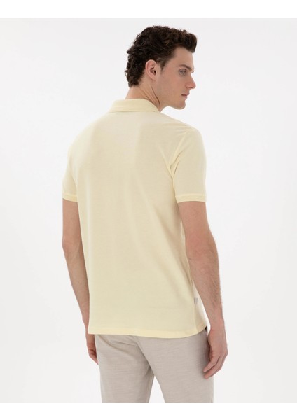 Sarı Erkek Slim Fit Kıvrılmaz Yaka Polo T-Shirt DMK.2131539.SUNNY. fırsatları