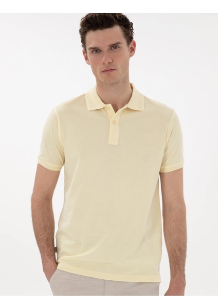 Sarı Erkek Slim Fit Kıvrılmaz Yaka Polo T-Shirt DMK.2131539.SUNNY. indirimleri
