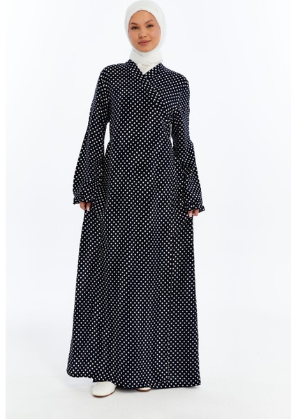 Lacivert Puanlı Ev-Namaz Elbisesi