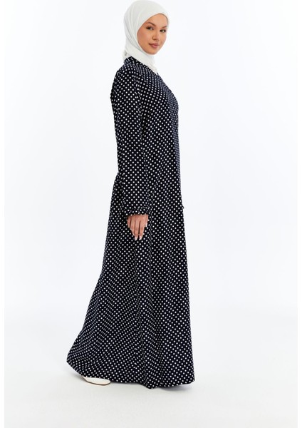 Lacivert Puanlı Ev-Namaz Elbisesi modelleri
