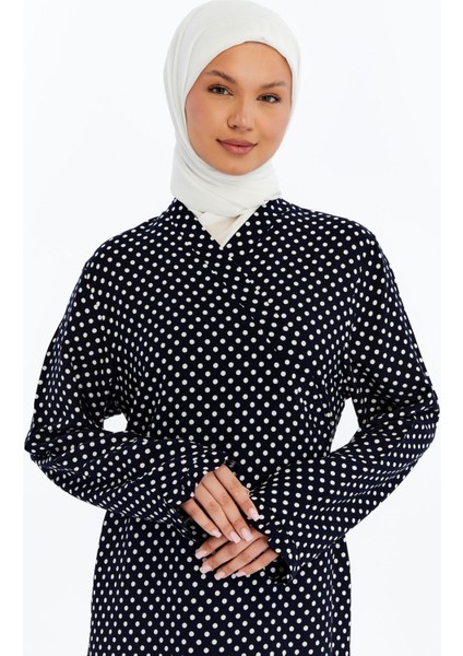 Lacivert Puanlı Ev-Namaz Elbisesi indirimleri
