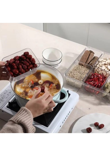 9 Parça Kahvaltılık Çerezlik Sızdırmaz Saklama Kabı Şeffaf Buzdolabı Düzenleyici Beyaz modelleri