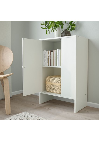 Baggebo Büfe 50 x 30 x 80 cm Beyaz Kapaklı Çok Amaçlı Dolap modelleri