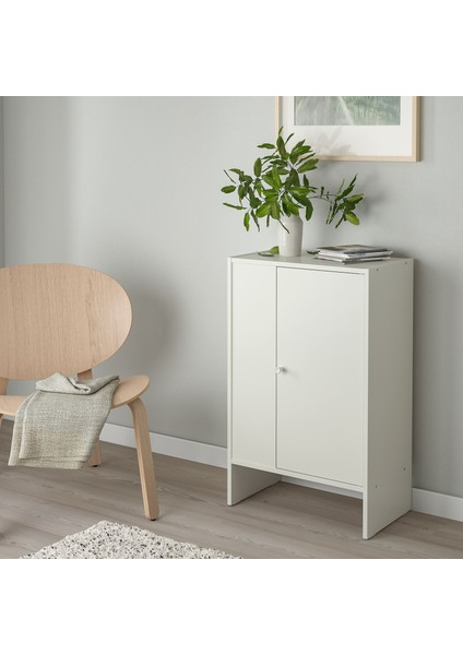 Baggebo Büfe 50 x 30 x 80 cm Beyaz Kapaklı Çok Amaçlı Dolap