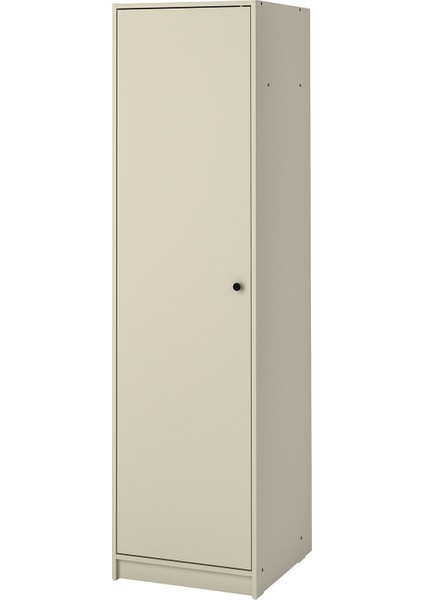 Gursken Gardırop 49 x 55 x 186 cm Açık Bej Tek Kapılı Elbise Askılı Duvara Sabitlenebilir