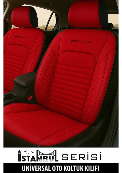 Skoda Rapid Spaceback 1.0 Tsi 95 G.tec Dsg Style 2018 Uyumlu Deri Oto Kılıfı Tam Set Kırmızı