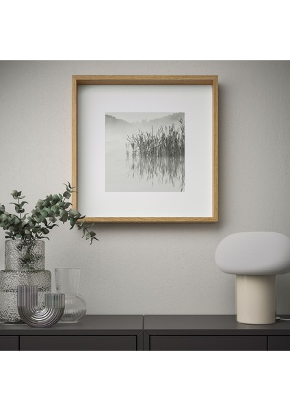 Sannahed Ahşap Çerçeve 50 x 50 cm Meşe Görünümlü Derin Paspartulu Duvar modelleri