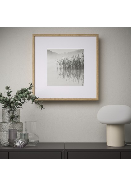 Sannahed Ahşap Çerçeve 50 x 50 cm Meşe Görünümlü Derin Paspartulu Duvar indirimleri
