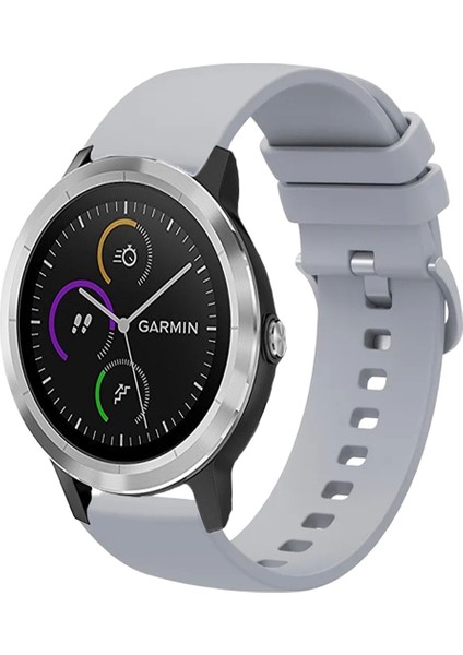 Garmin Vivoactive 3 ile Uyumlu Kordon Jel Silikon Tokalı Kayış