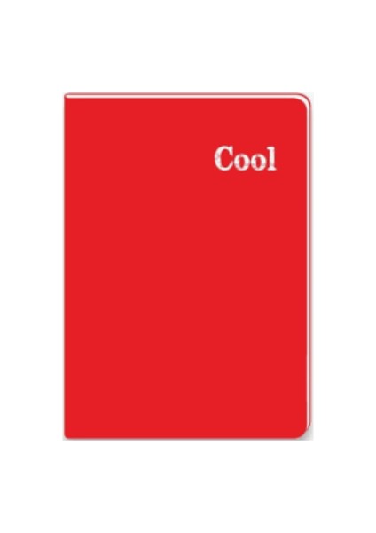 80 Yaprak Çizgilia4 Defter Dikişli Kırmızı Renk Cool Defter