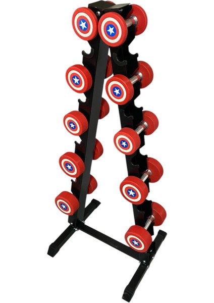Dambıl Standı 10 Kademeli Set Dambıl Rack Stand Sehpas (Ağırlıksız)