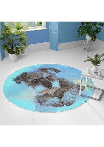 Yuvarlak Halı – Kaymaz Tabanlı, Yıkanabilir, Yumuşak Dokulu, Sevimli Desenler (MONNYVRLK_22)