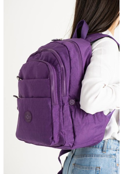 Unisex Okul Çantası Klinkır Kumaş Sırt Çantası Çok Cepli Hafif Yağmur Geçirmez 42*30 cm