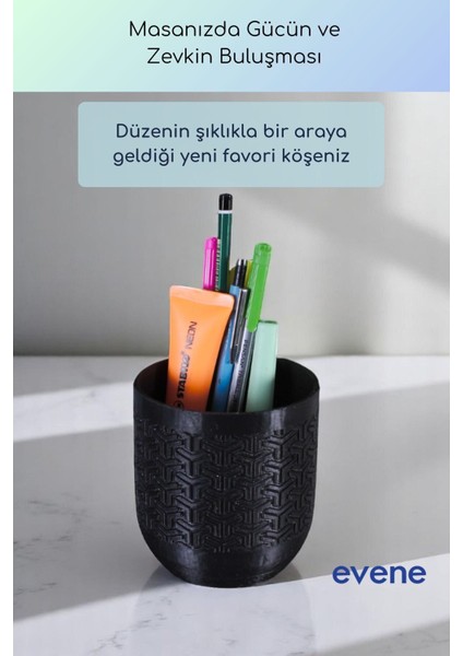 Kalemlik Masa Kalemliği Organizer Kalemlik Siyah Renk Model 77 fiyatları