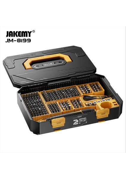 JM-8199: 257'SI 1 Arada Modüler Hassas Tamir Alet Seti, Yüksek Kalite Çeşit Tornavida Seti
